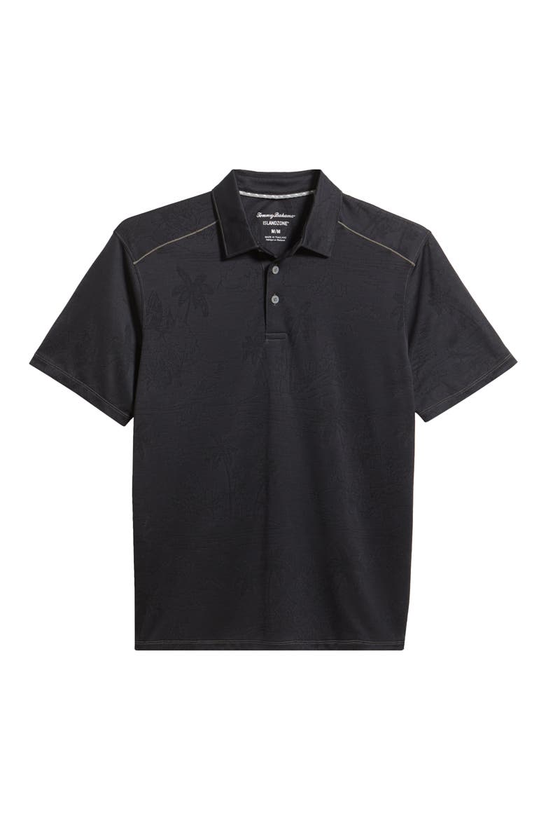 Palm Coast Isles IslandZone® Jacquard Performance Polo, Alternate, color, BLACK