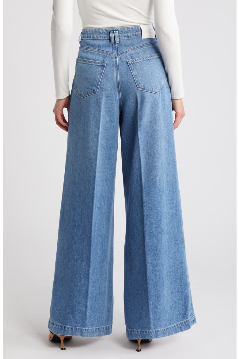 Portia Double Waistband Wide Leg Jeans, Alternate, color, ENZO DISTRESSED