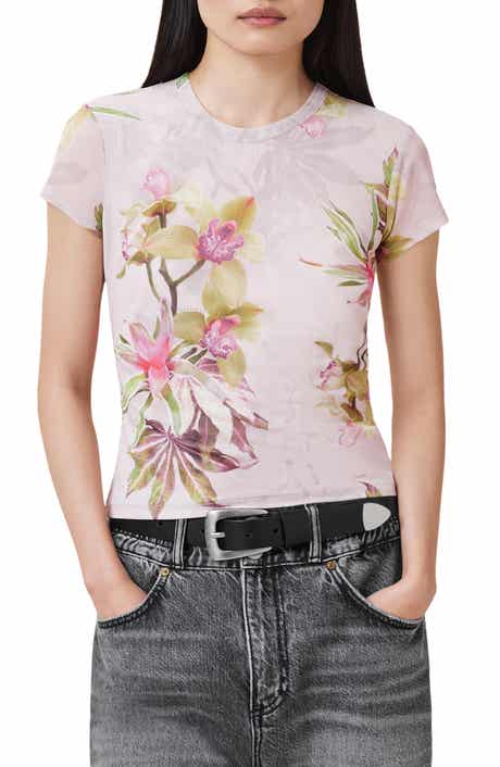 AllSaints Ellie Floral Mesh T-Shirt