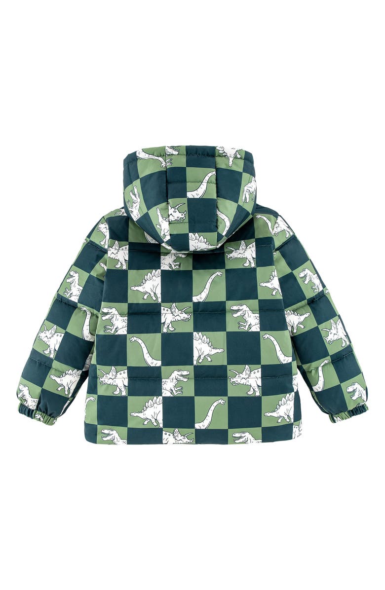 CALONIE Kids' Alex Reversible Down Hooded Puffer Jacket, Alternate, color, Olive