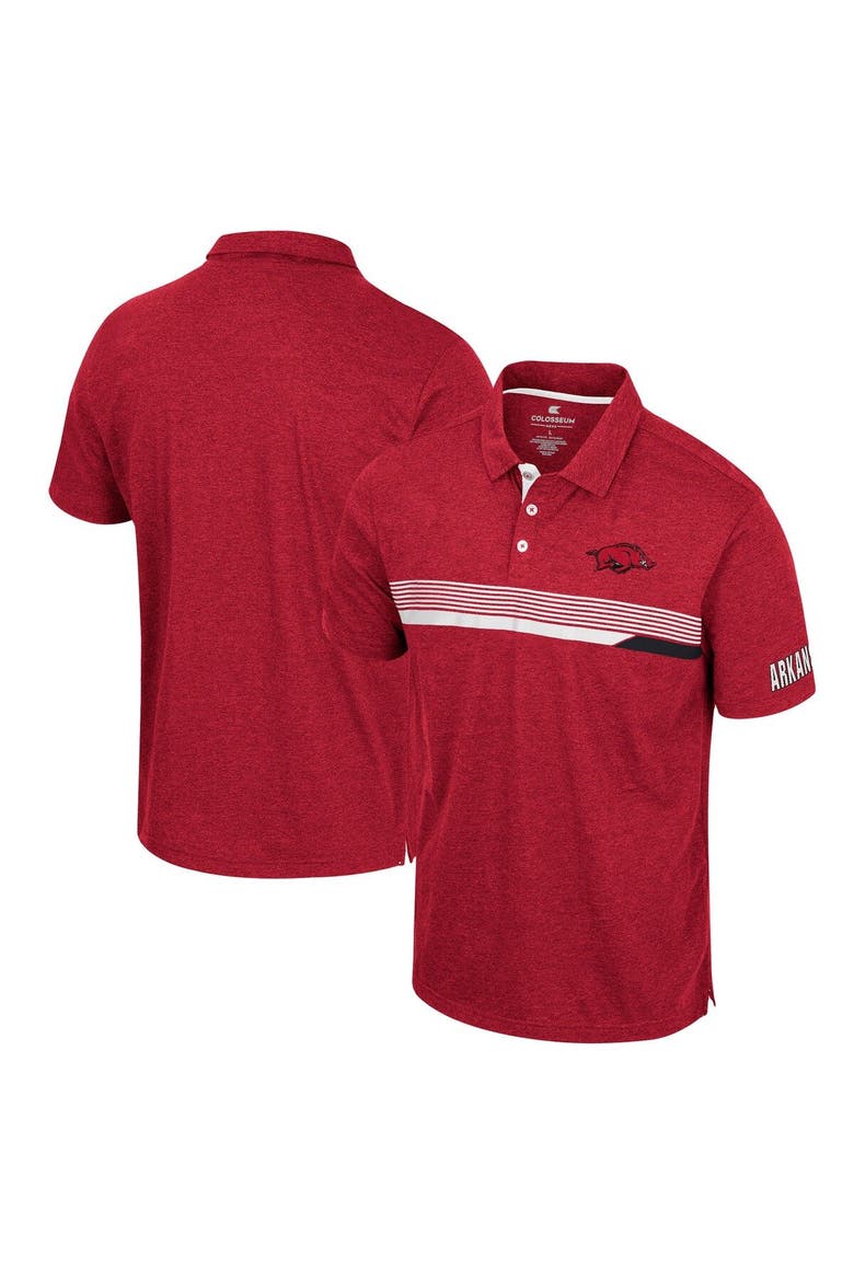 Men's Colosseum  Cardinal Arkansas Razorbacks No Problemo Polo, Main, color, Cardinal