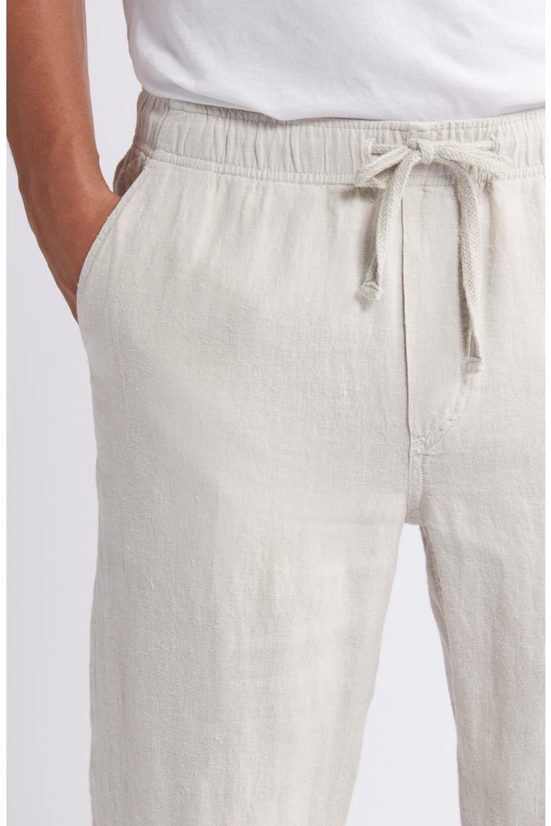 Linen Drawstring Pants, Alternate, color, WEATHERED SAND