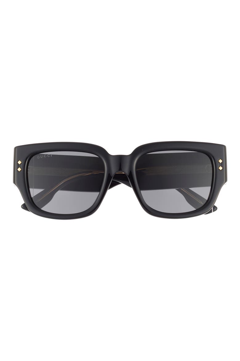54mm Square Sunglasses, Main, color, BLACK BLACK GREY