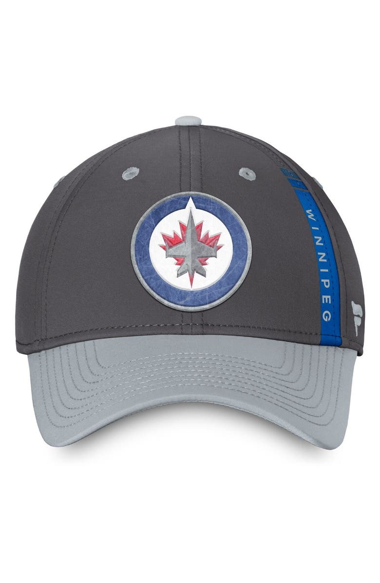 FANATICS Men's Fanatics Branded Charcoal/Gray Winnipeg Jets Authentic Pro Home Ice Flex Hat, Alternate, color, 