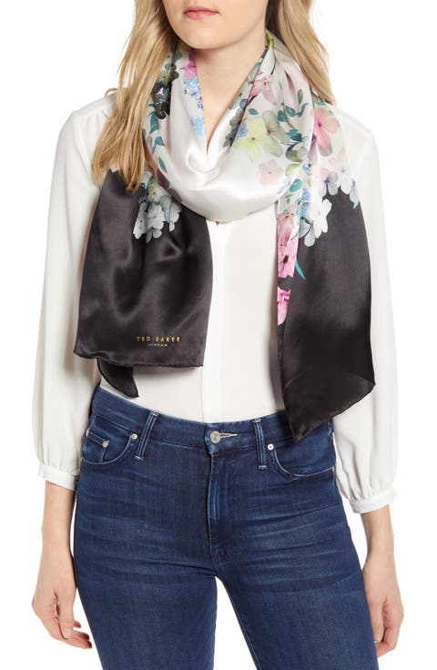 Perriee Pergola Floral Silk Scarf