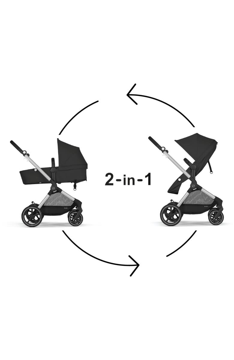 CYBEX EOS Stroller & Aton G Car Seat Travel System, Alternate, color, Moon Black