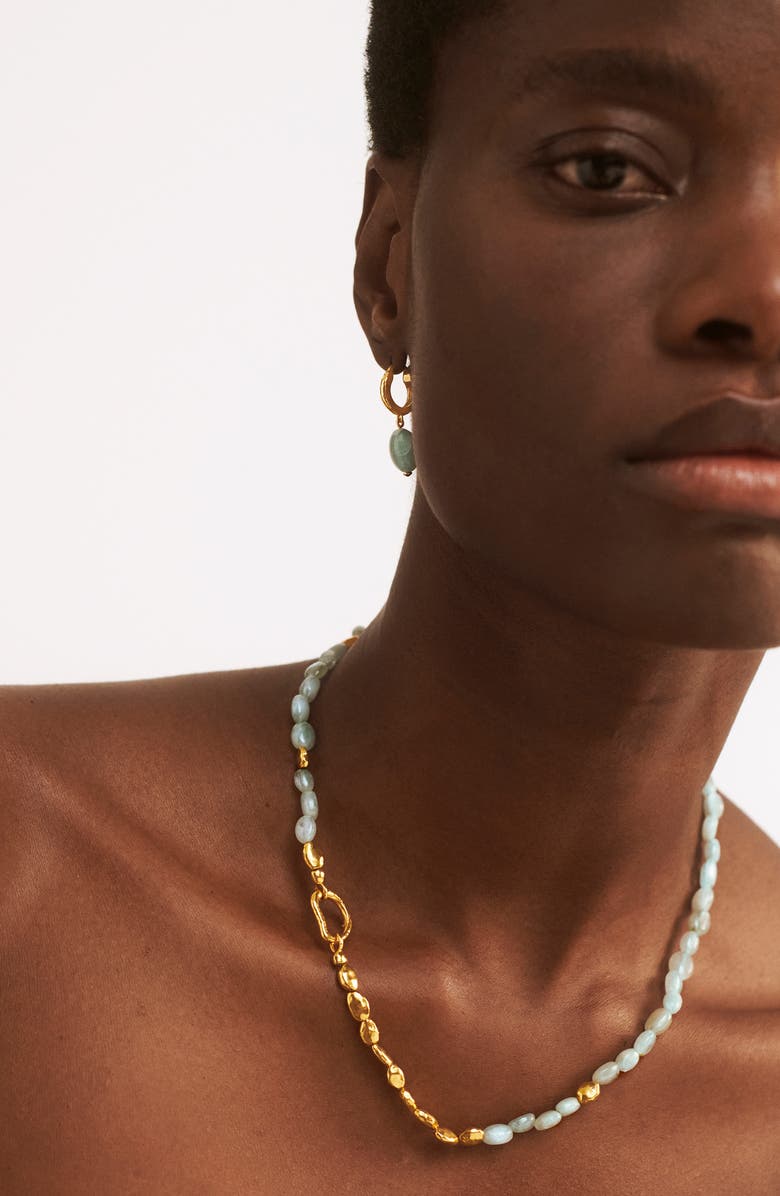 Monica Vinader Rio Beaded Necklace, Alternate, color, Yellow Gold