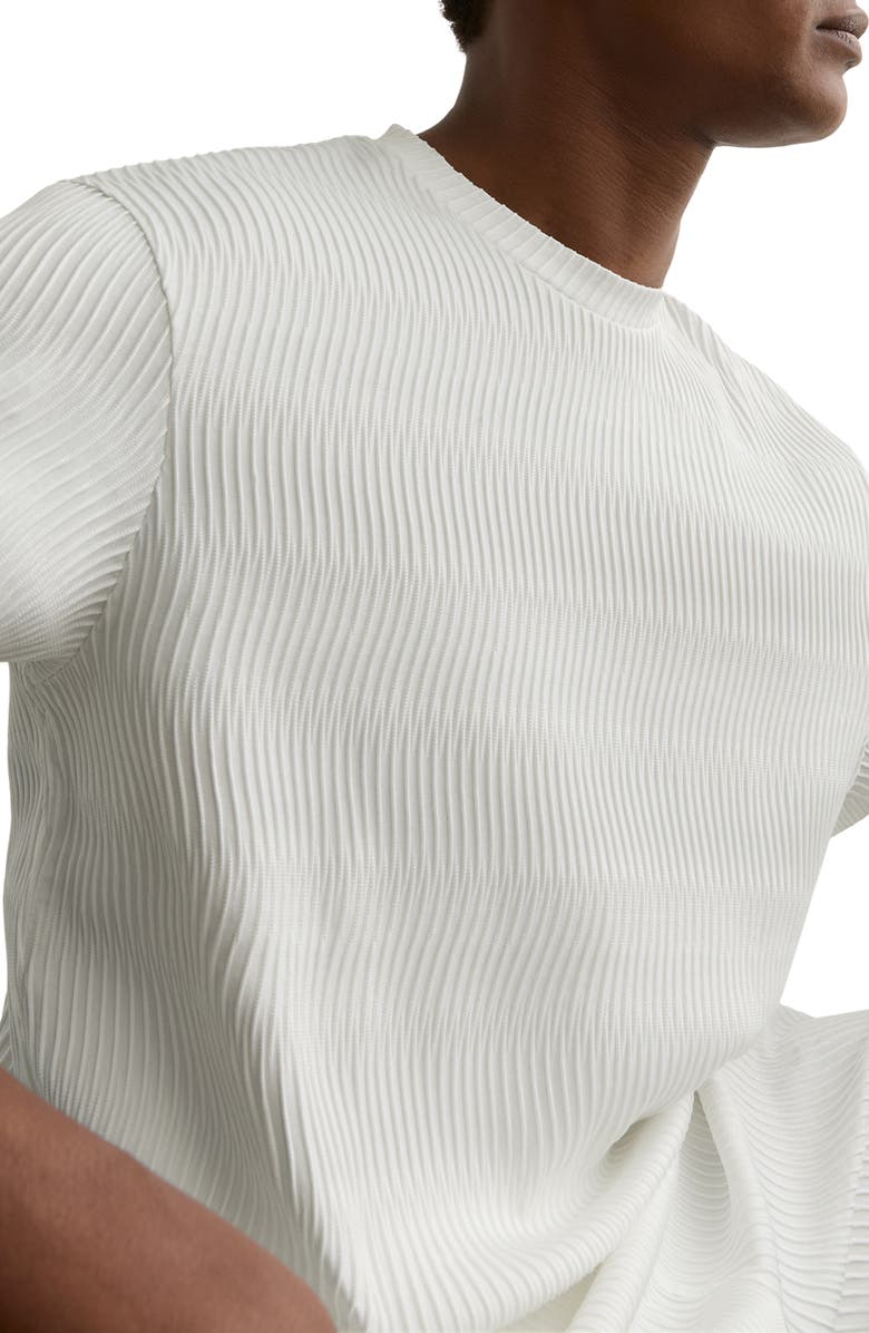 Reiss Cox Textured T-Shirt, Alternate, color, White