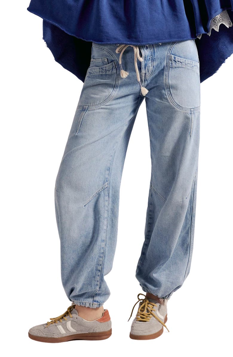 Free People Love Language Drawstring Jogger Jeans, Main, color, No Drama