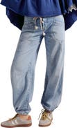 Free People Love Language Mid Rise Drawstring Jogger Jeans