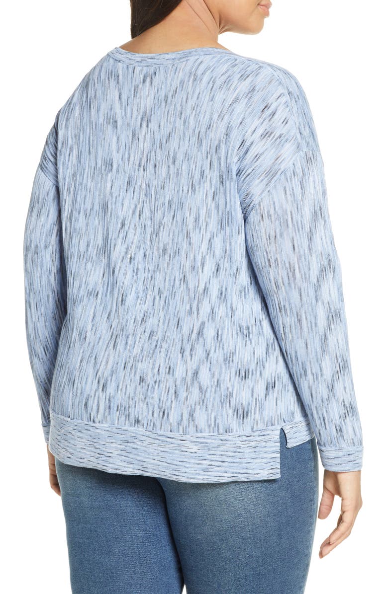 NIC+ZOE Mottled Stripe Pullover, Alternate, color, 