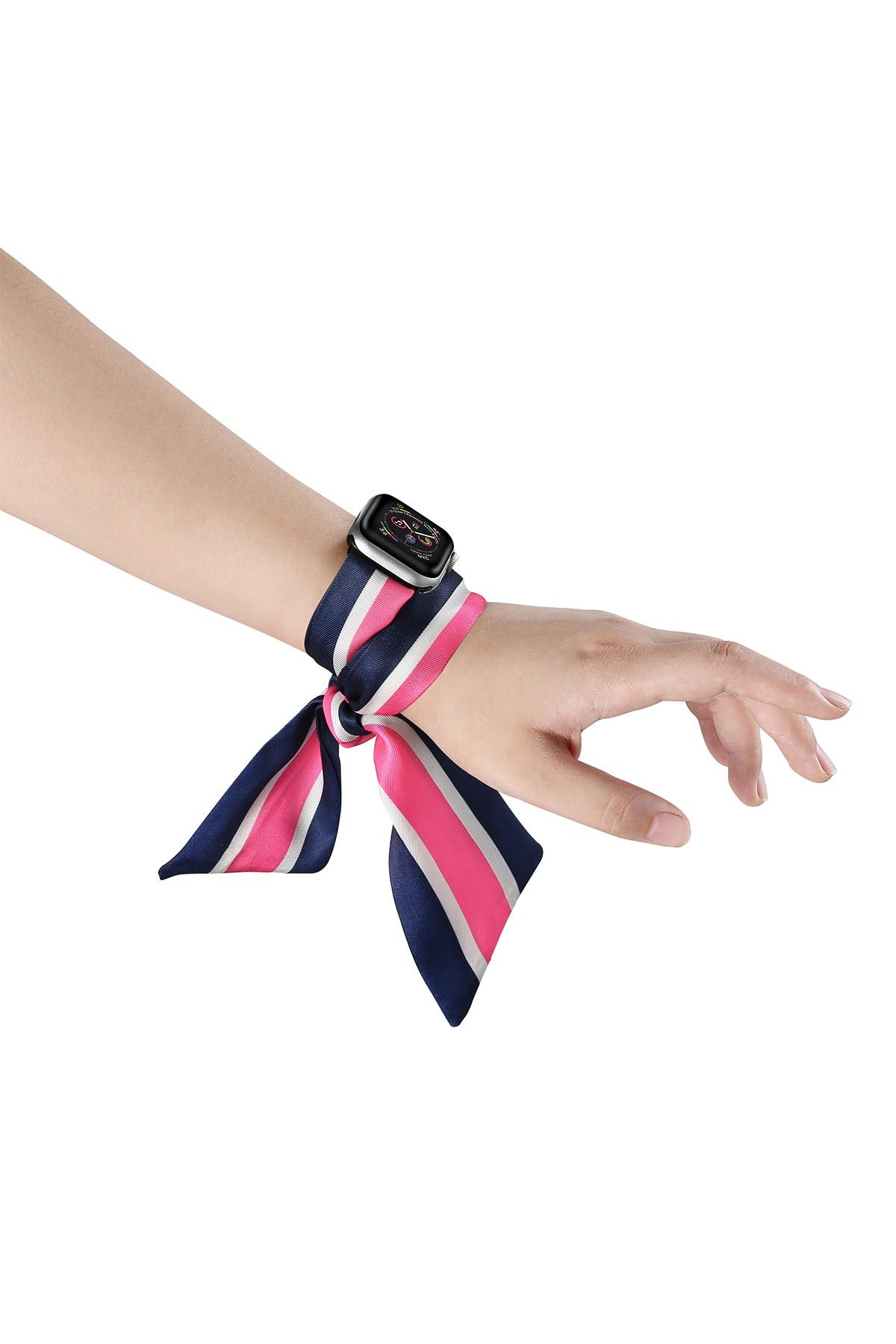 Posh Tech Stripe Silk Scarf 38mm/40mm Apple Watch 1/2/3/4 Band