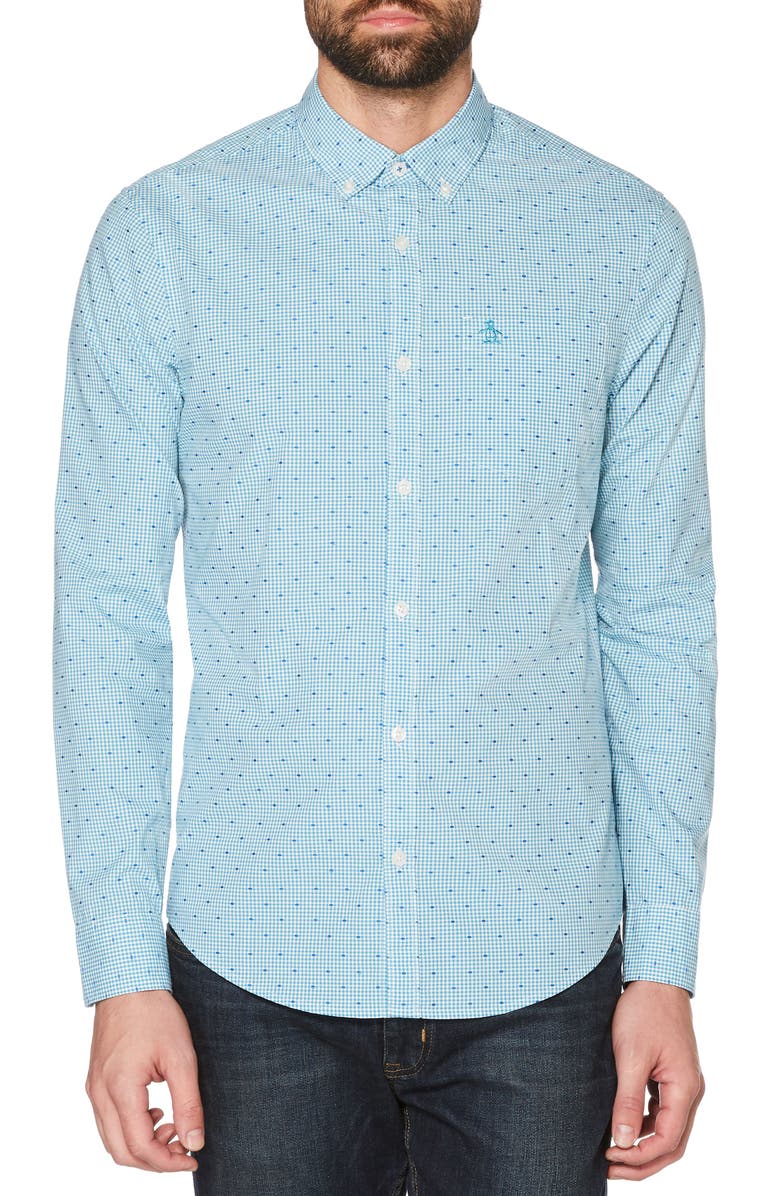 Original Penguin Dobby Shirt, Main, color, 
