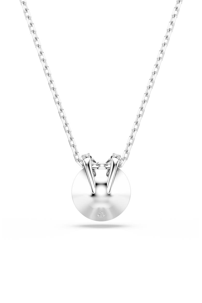 Bella Crystal Pendant Necklace, Alternate, color, PINK/ SILVER
