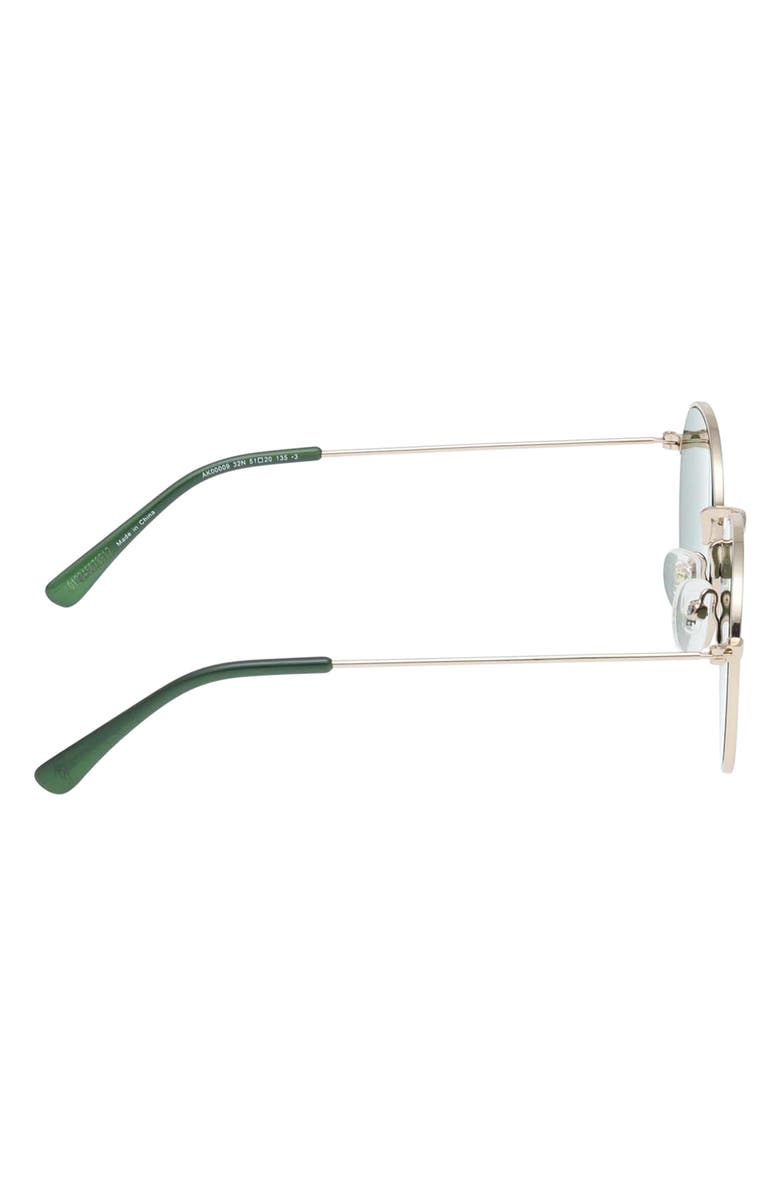 abercrombie kids Kids' Round Sunglasses, Alternate, color, Gold / Green