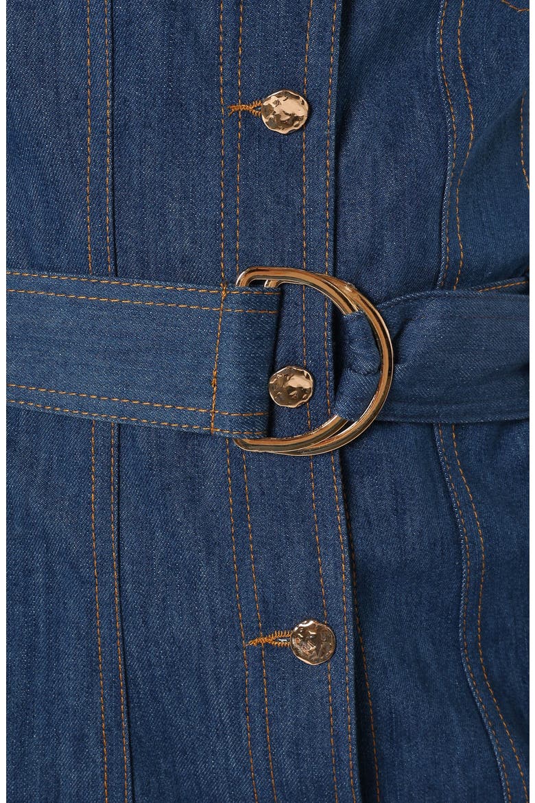 Parker Sleeveless Denim Mini Shirtdress, Alternate, color, DENIM