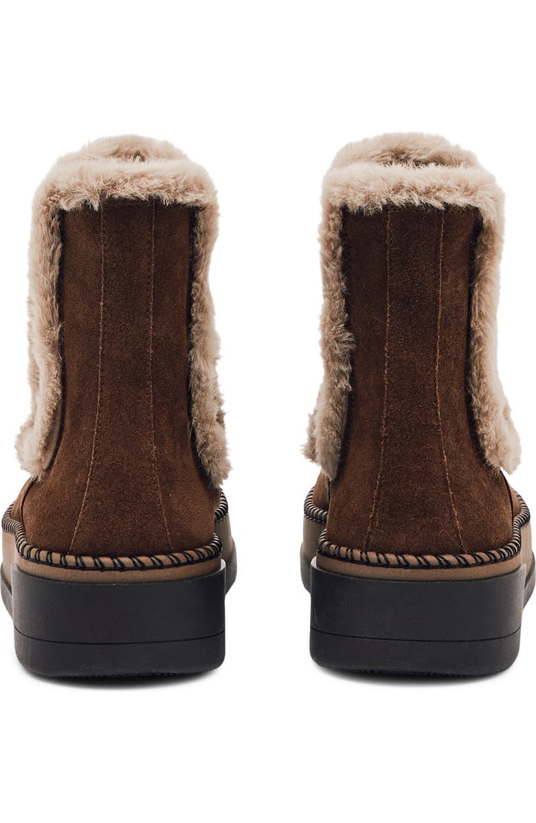 Reiss Lexi Faux Fur Lined Chelsea Boot, Alternate, color, Chocolate
