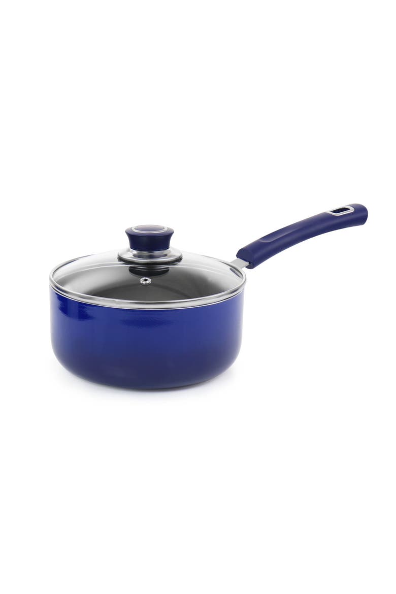 7 Piece Non Stick Aluminum Cookware Set, Alternate, color, Blue