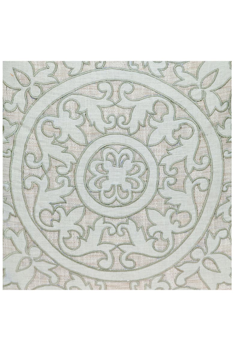 Fleura Embroidered Throw Pillow, Alternate, color, BEIGE