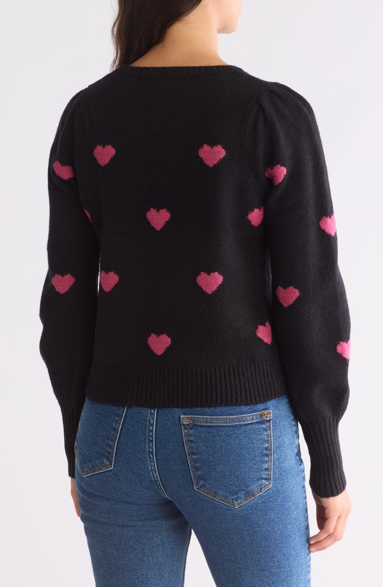 Splendid Adeline Heart Sweater, Alternate, color,