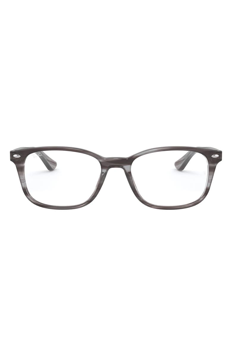 Ray-Ban 53mm Optical Glasses, Main, color, Striped Grey