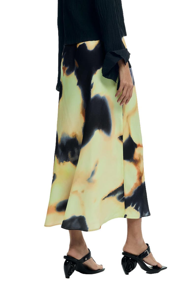 A-Line Midi Skirt, Alternate, color, BLACK