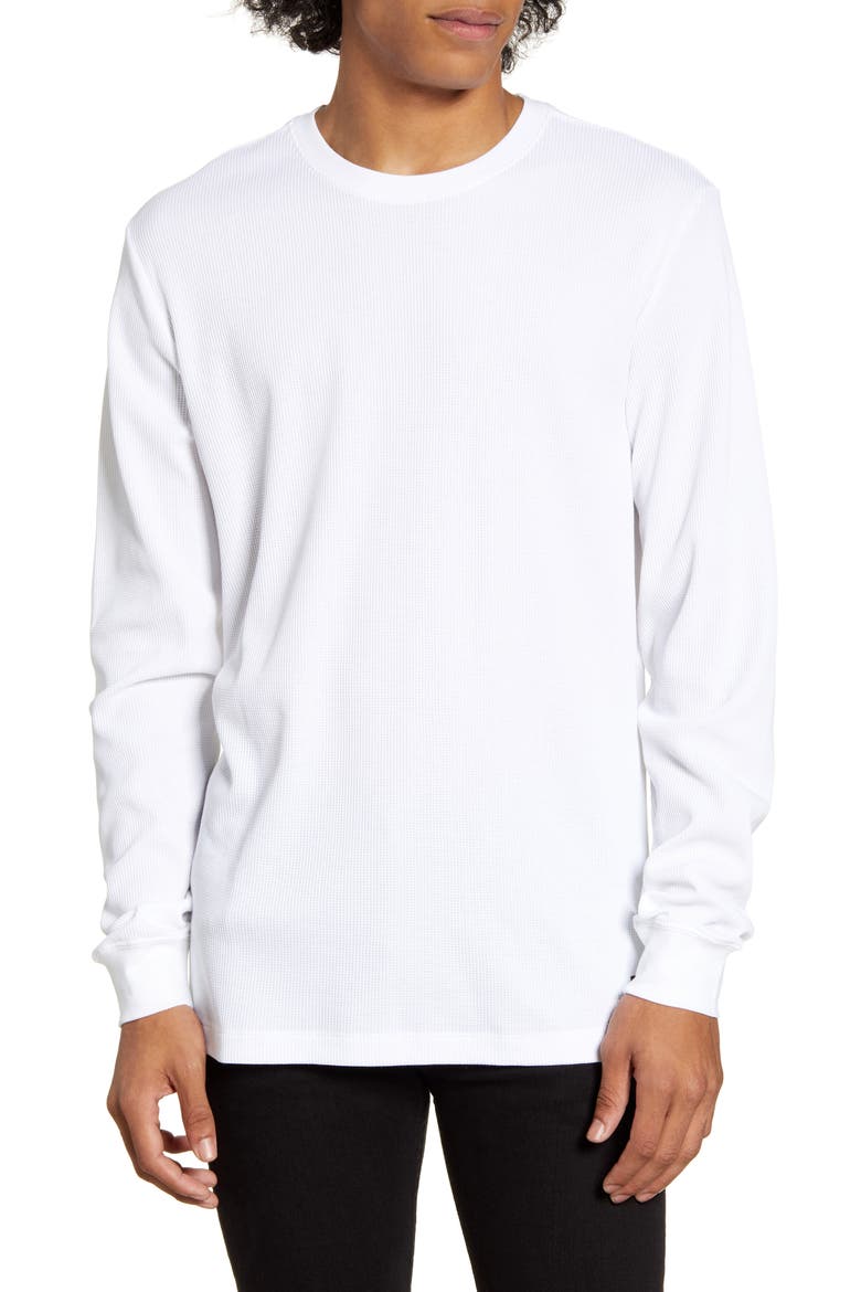 Dri-FIT Long Sleeve Thermal T-Shirt, Main, color, WHITE