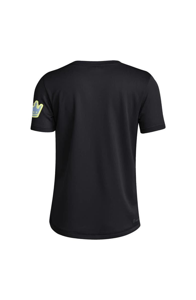 adidas Youth adidas Black Charlotte FC 2025 Archive Collection Jersey Hook T-Shirt, Alternate, color, 