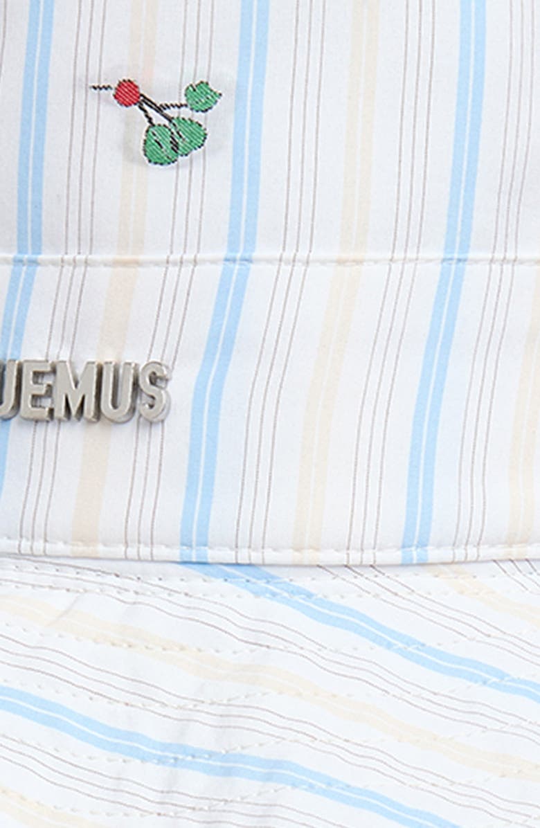 Jacquemus Le Bob Artichaut Frayed Brim Bucket Hat, Alternate, color, Jacquard Classic Stripes