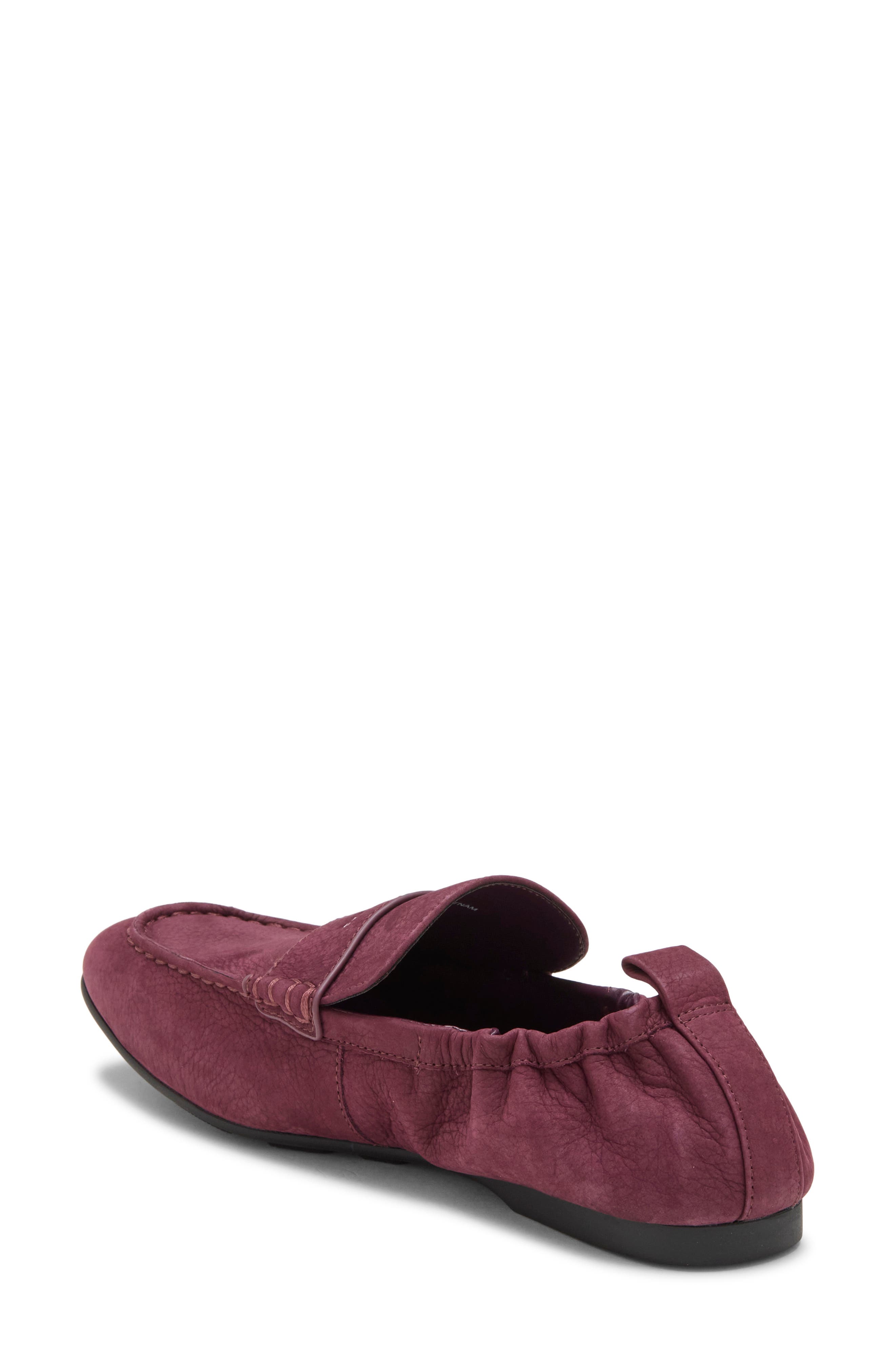 The Slim Driver Leather Loafer, Alternate, color, DARK PLUM