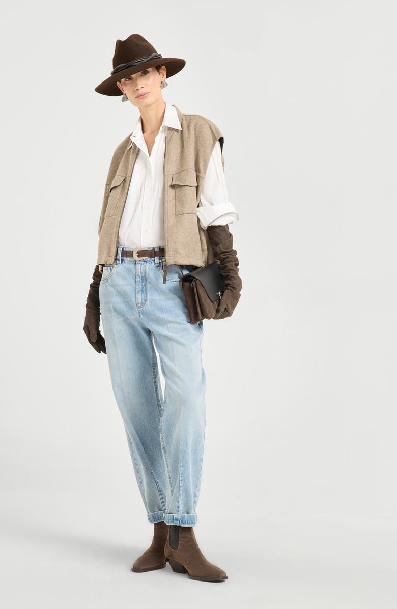 Brunello Cucinelli Shirt with monili, Alternate, color, White