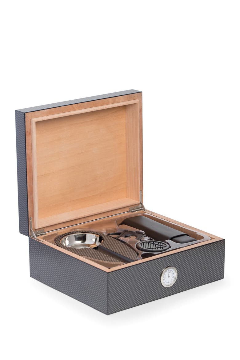 6-Piece Marcus Cigar Humidor Set, Alternate, color, BROWN