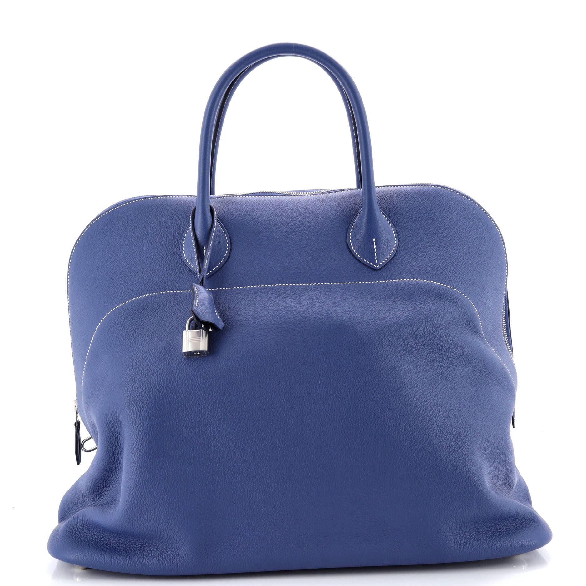 Pre-Owned Hermes Bolide Relax Bag Evercolor 45, Main, color, Bleu Brighton