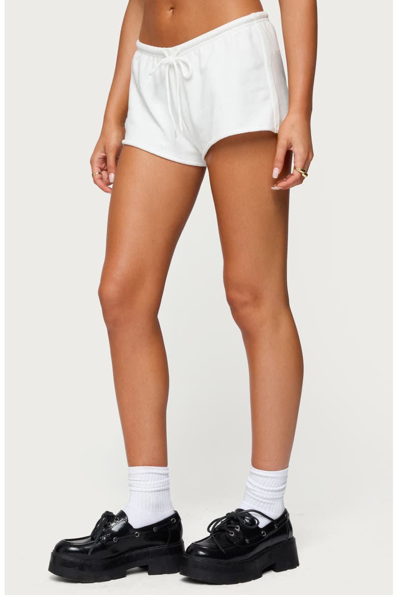 Leeroy French Terry Drawstring Shorts, Alternate, color, WHITE