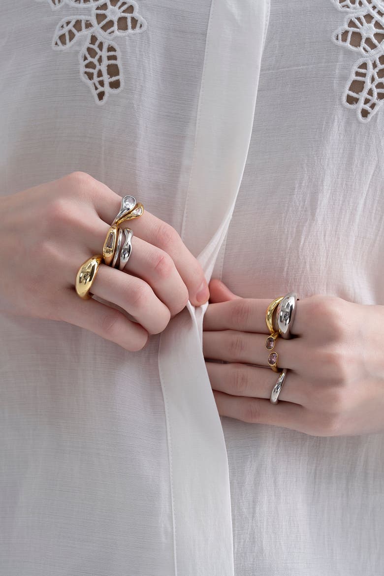 Dome Slim Ring, Alternate, color, Silver