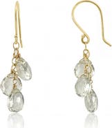 The Lovery Fine Jewelry Green Amethyst Bead Dangle Earrings