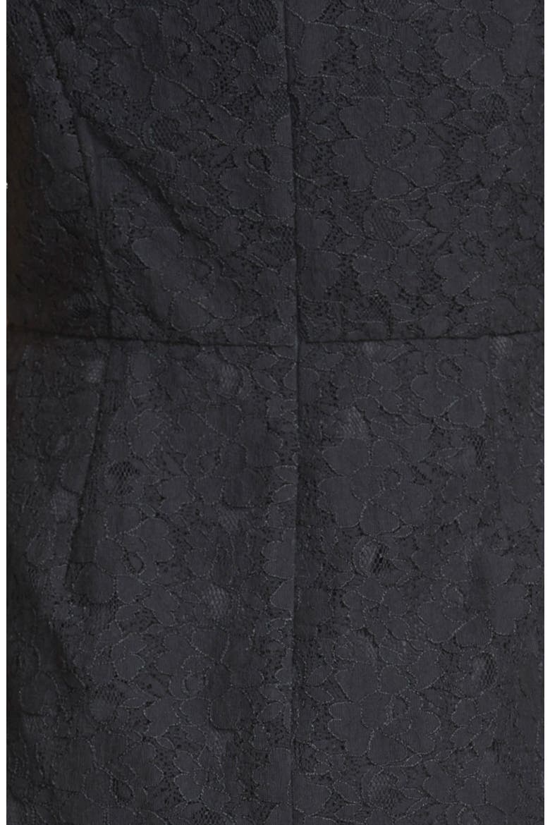 Lace Fit & Flare Dress, Alternate, color, BLACK