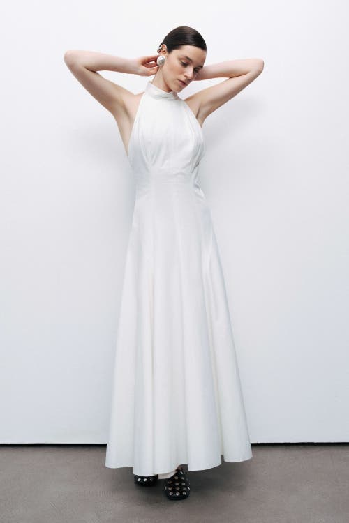 Nocturne Turtleneck Maxi Dress In Ivory