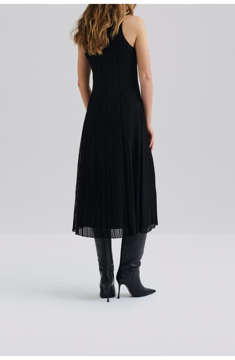 Malina Nessa Halterneck Knitted Midi Dress, Alternate, color, Black
