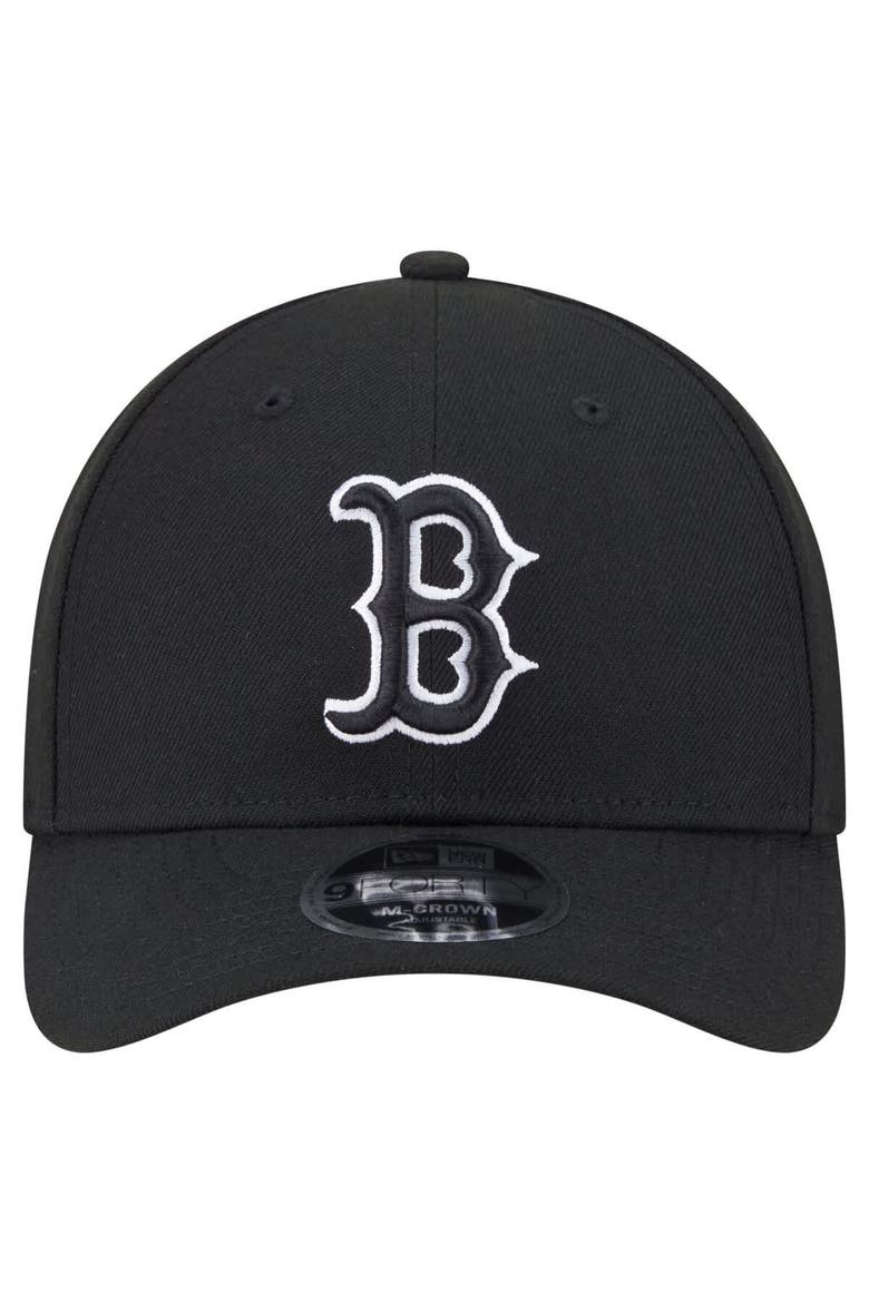 Men's New Era  Black Boston Red Sox Player Replica 9FORTY Adjustable Hat, Alternate, color, Black