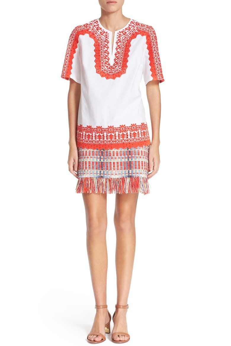 'Tara' Woven Tweed Miniskirt, Alternate, color, INDIGO LUREX TWEED