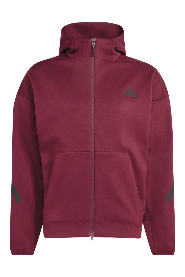 Z.N.E. AEROREADY Full Zip Performance Hoodie, Alternate, color, MAROON