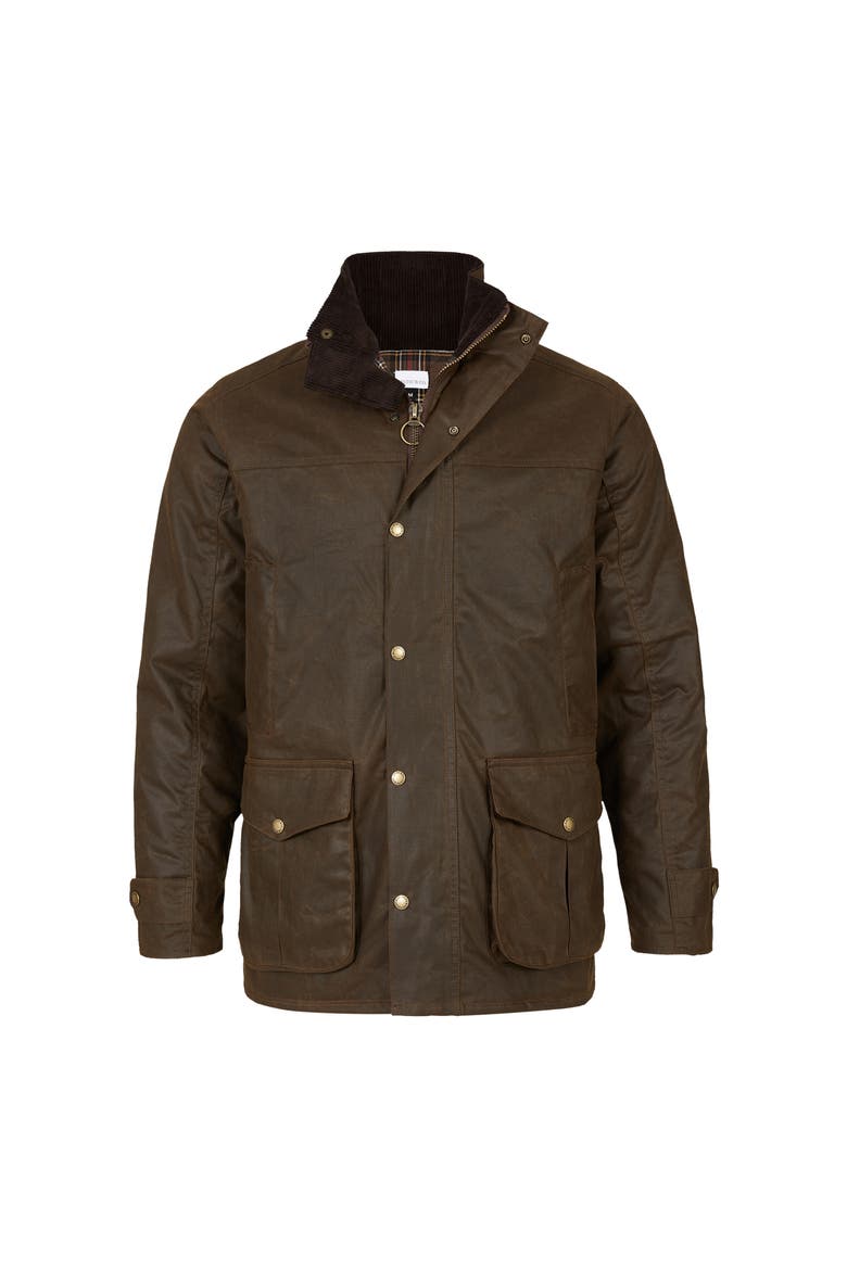 British Waxed Cotton Jacket, Alternate, color, PEAT