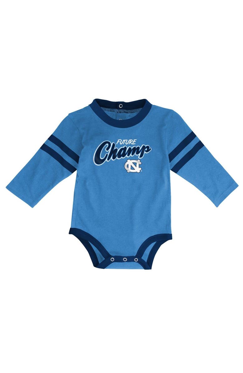 Outerstuff Newborn & Infant Carolina Blue/Navy North Carolina Tar Heels Little Kicker Long Sleeve Bodysuit & Sweatpants Set, Alternate, color, 