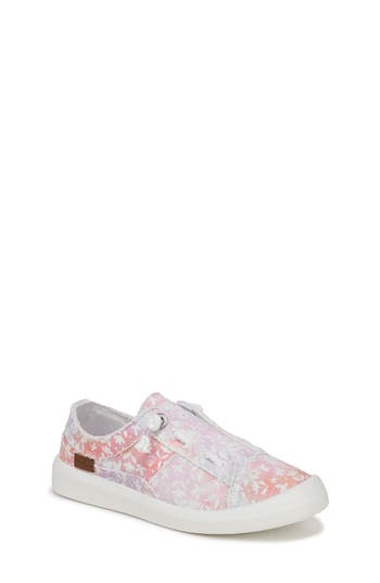 Shop Blowfish Malibu Kids' Beachside Slip-on Sneaker In White Multi Twill Fabric