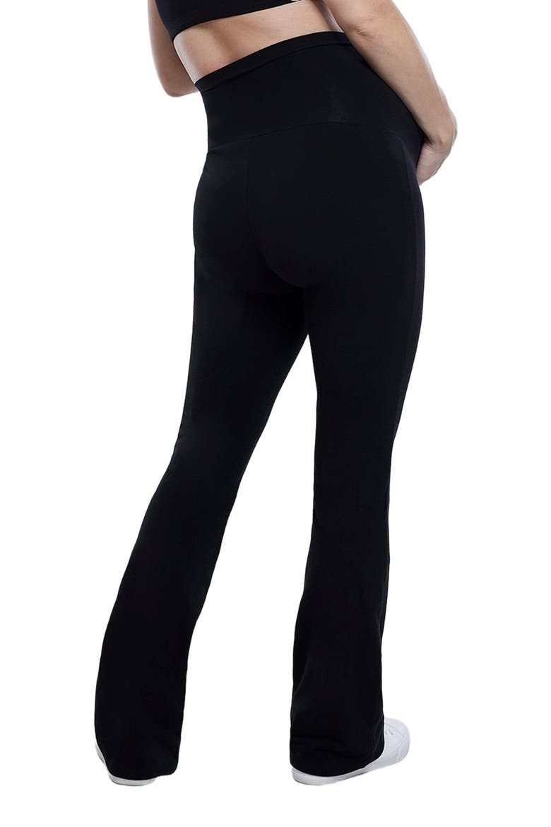 Secret Fit Over the Belly Full Length Flare Leggings, Alternate, color, Black