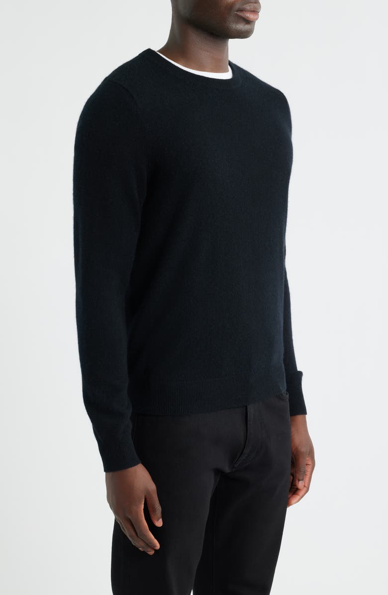 Nordstrom Cashmere Crewneck Sweater, Alternate, color, Black Caviar