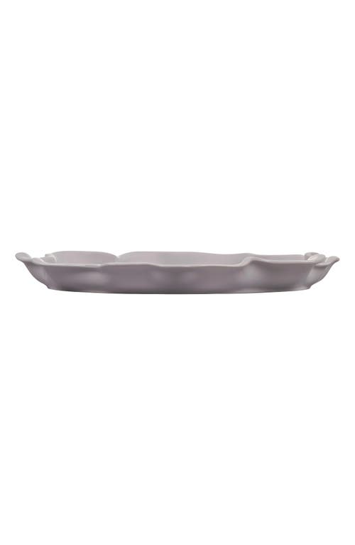 Le Creuset Iris Stoneware Ruffle Platter In Shallot