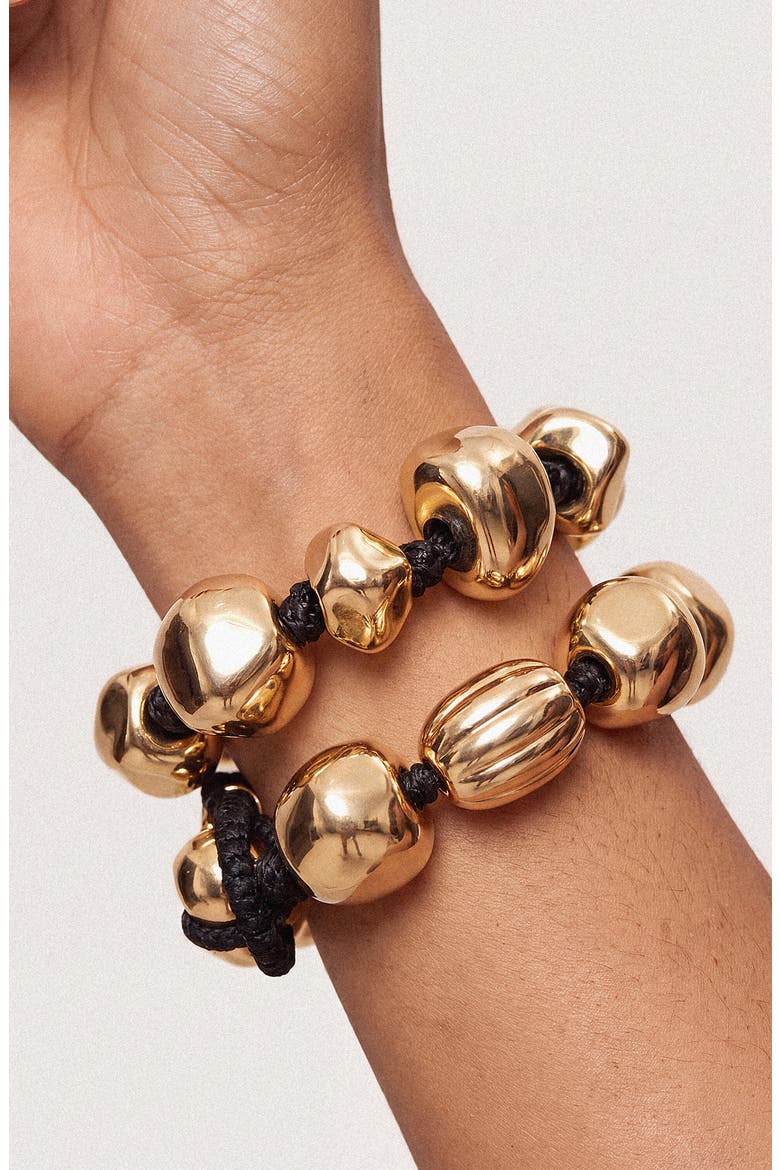 Gilded Glow Set of 2 Cord Bracelets, Alternate, color, GOLD