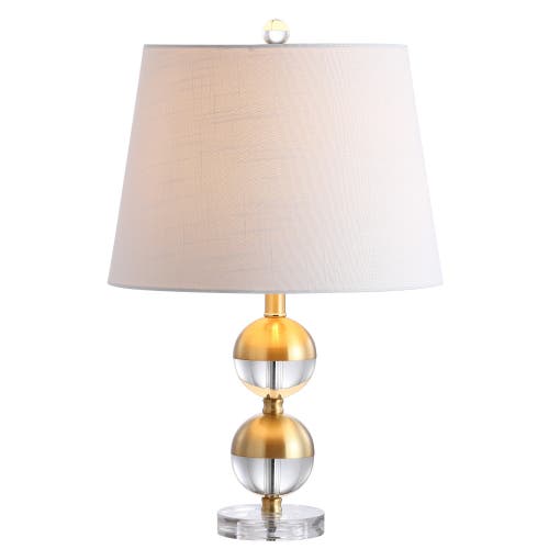 Jonathan Y Designs Jules 23in Crystal Mini Table Lamp In Brass Gold/clear